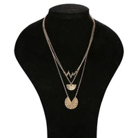 Stunning 4 - Layer Alloy Multi - Layer Necklace with Elegant Electroplating snake - label