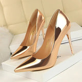 Stunning Stiletto Heels: Imitation Leather, Thin Heel, Heighten Function - Sizes 34 - 40 snake - label