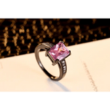 Stylish Geometric Zircon Ring Ladies - High - Quality Copper & Electroplated Finish snake - label