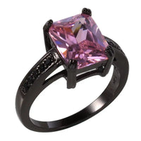 Stylish Geometric Zircon Ring Ladies - High-Quality Copper & Electroplated Finish