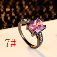 Stylish Geometric Zircon Ring Ladies - High - Quality Copper & Electroplated Finish snake - label