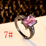 Stylish Geometric Zircon Ring Ladies - High - Quality Copper & Electroplated Finish - snake - label