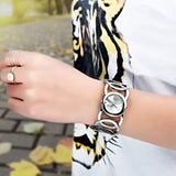 Stylish Stainless Steel Bracelet with 24 - Hour Instructions and Adjustable Closure snake - label