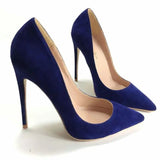 Suede Stiletto Heels: Europe & America Style, Super High Heel snake - label