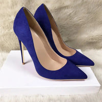 Suede Stiletto Heels: Europe & America Style, Super High Heel snake - label