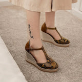 SUMMER Korean Snake Shoes: 6 - 8CM High Heel Roman Style Sandals snake - label