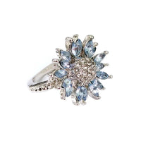 Sunflower Ring with Sparkling Diamonds & Floral Detailing, 8 Different Sizes snake - label