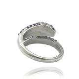 Titanium Animal Snake Ring - Geometric Titanium Steel Punk Ring with 2 Stone Color Options, Sizes 5 - 12 snake - label