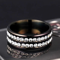 Titanium Steel Ring with Electroplated 8MM Wide Band - Premium & Lightweight, 4 Color Options snake - label