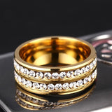 Titanium Steel Ring with Electroplated 8MM Wide Band - Premium & Lightweight, 4 Color Options snake - label