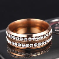 Titanium Steel Ring with Electroplated 8MM Wide Band - Premium & Lightweight, 4 Color Options snake - label