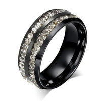 Titanium Steel Ring with Electroplated 8MM Wide Band - Premium & Lightweight, 4 Color Options snake - label