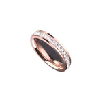 Titanium Steel Ring Female with Rose Gold Finish & Bowknot Design snake - label