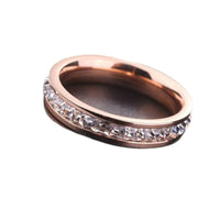 Titanium Steel Ring Female with Rose Gold Finish & Bowknot Design snake - label