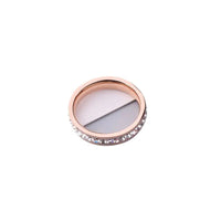 Titanium Steel Ring Female with Rose Gold Finish & Bowknot Design snake - label