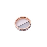 Titanium Steel Ring Female with Rose Gold Finish & Bowknot Design snake - label