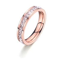 Titanium Steel Ring Female with Rose Gold Finish & Bowknot Design snake - label