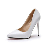 Toe Shape Heels - Trendy Leather Splicing Pointed Toe Pumps snake - label