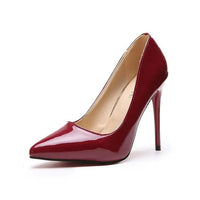 Toe Shape Heels - Trendy Leather Splicing Pointed Toe Pumps snake - label