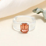 Tortoiseshell Diamond Ring: Korean - Inspired Geometric Elegance snake - label