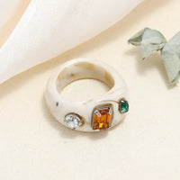 Tortoiseshell Diamond Ring: Korean - Inspired Geometric Elegance snake - label