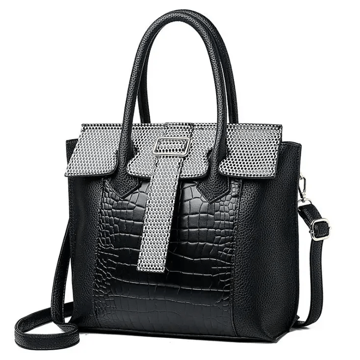 Tote Bag Snake Women's Bag: Stylish PU Crocodile Handbag snake - label