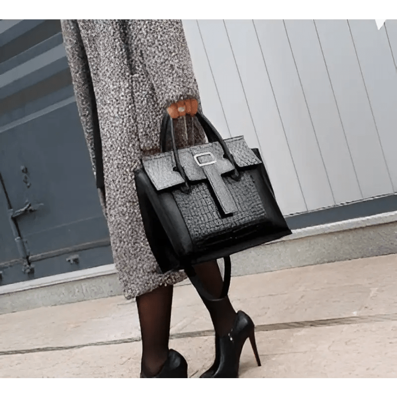 Tote Bag Snake Women's Bag: Stylish PU Crocodile Handbag snake - label