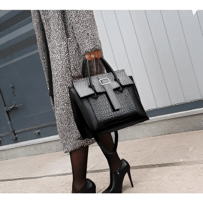Tote Bag Snake Women's Bag: Stylish PU Crocodile Handbag snake - label
