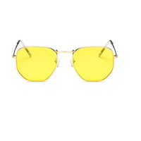 Transparent Ocean Sunglasses UV400 Retro Metal Frame snake - label