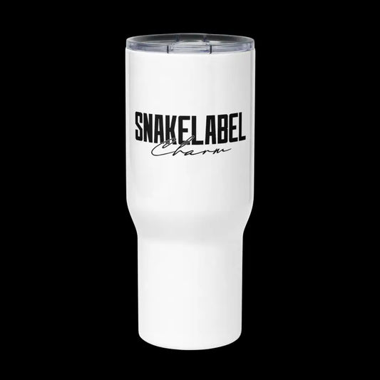 Travel Mug for Car | Stainless Steel 25oz Spill - Proof Lid snake - label