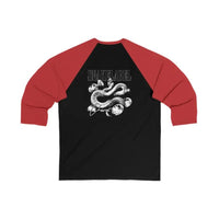 UNISEX 3/4 Sleeve Baseball Tee | Lightweight Modern Fit Shirt snake - label