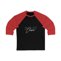 Unisex 3\4 Sleeve Baseball Tee - Black/ Red / S - Long-sleeve