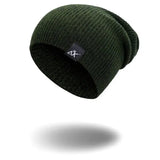 Unisex Fashionable Knitted Beanie with Adjustable Sizes & Warm Acrylic Fabric snake - label