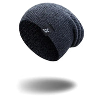 Unisex Fashionable Knitted Beanie with Adjustable Sizes & Warm Acrylic Fabric snake - label