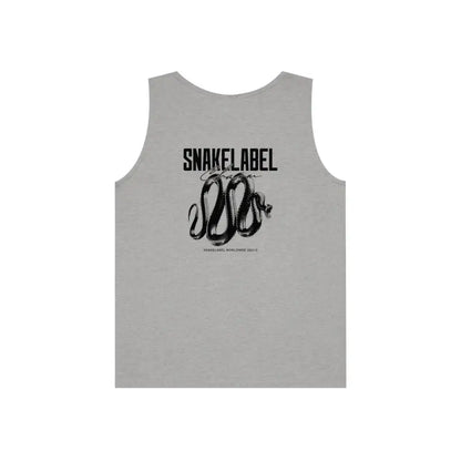 UNISEX HEAVY COTTON SNAKE TANK TOP: 100% Cotton, Classic Fit, Tear Away Label snake - label