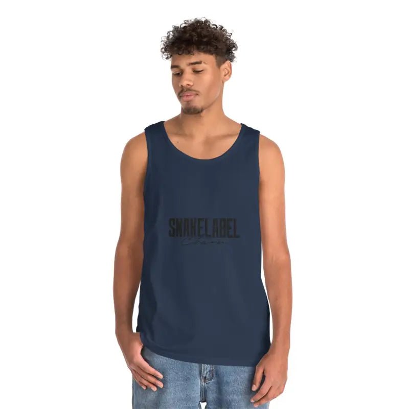 UNISEX HEAVY COTTON SNAKE TANK TOP: 100% Cotton, Classic Fit, Tear Away Label snake - label