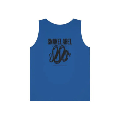 UNISEX HEAVY COTTON SNAKE TANK TOP: 100% Cotton, Classic Fit, Tear Away Label snake - label