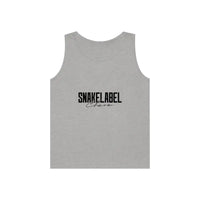 UNISEX HEAVY COTTON TANK TOP: 100% Cotton, Classic Fit, Tear Away Label snake - label