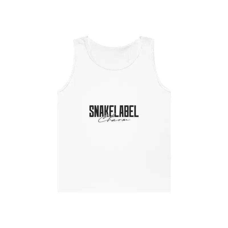 UNISEX HEAVY COTTON SNAKE TANK TOP: 100% Cotton, Classic Fit, Tear Away Label snake - label