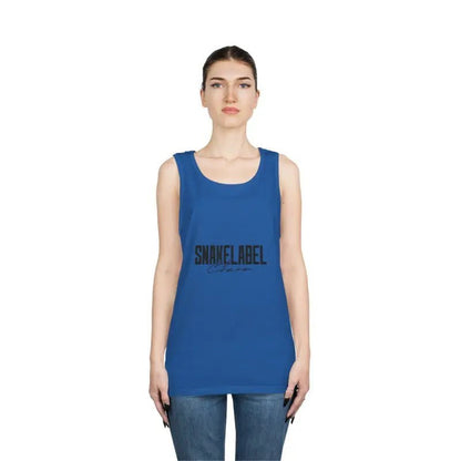 UNISEX HEAVY COTTON SNAKE TANK TOP: 100% Cotton, Classic Fit, Tear Away Label snake - label