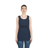 UNISEX HEAVY COTTON TANK TOP: 100% Cotton, Classic Fit, Tear Away Label snake - label