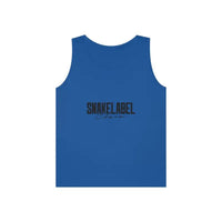 UNISEX HEAVY COTTON TANK TOP: 100% Cotton, Classic Fit, Tear Away Label snake - label