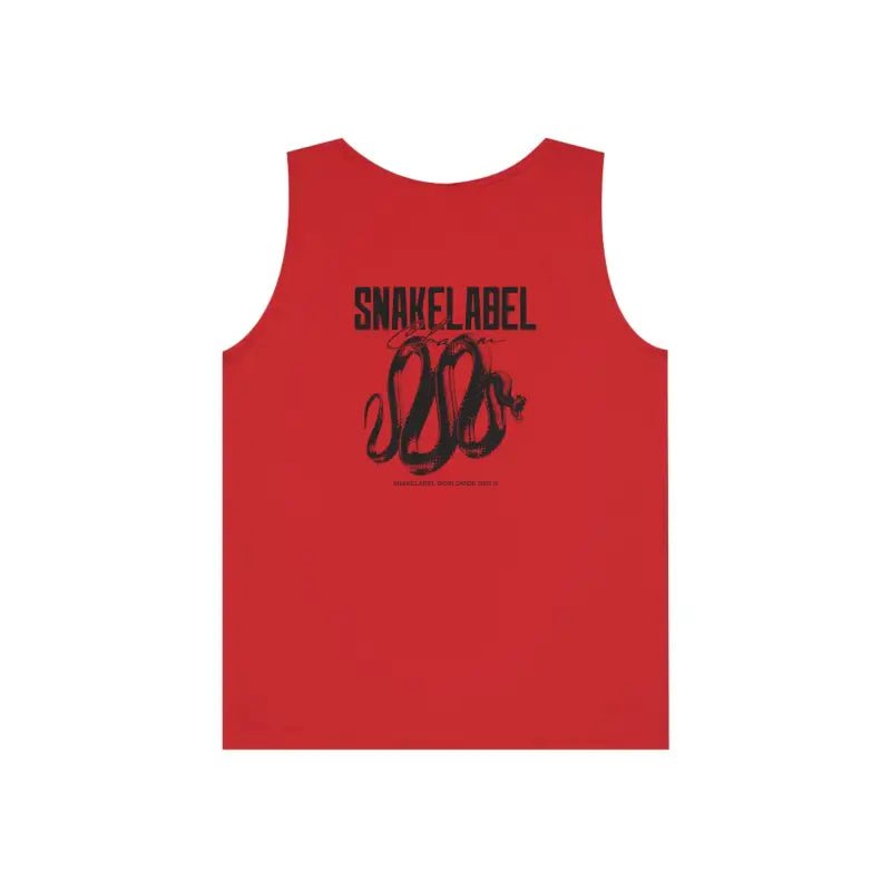 UNISEX HEAVY COTTON SNAKE TANK TOP: 100% Cotton, Classic Fit, Tear Away Label snake - label