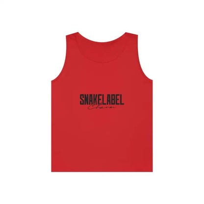 UNISEX HEAVY COTTON SNAKE TANK TOP: 100% Cotton, Classic Fit, Tear Away Label snake - label