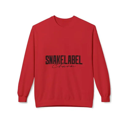 Unisex Midweight Softstyle Fleece snake Crewneck Sweatshirt with Brushed Interior & Eco - Conscious Design snake - label