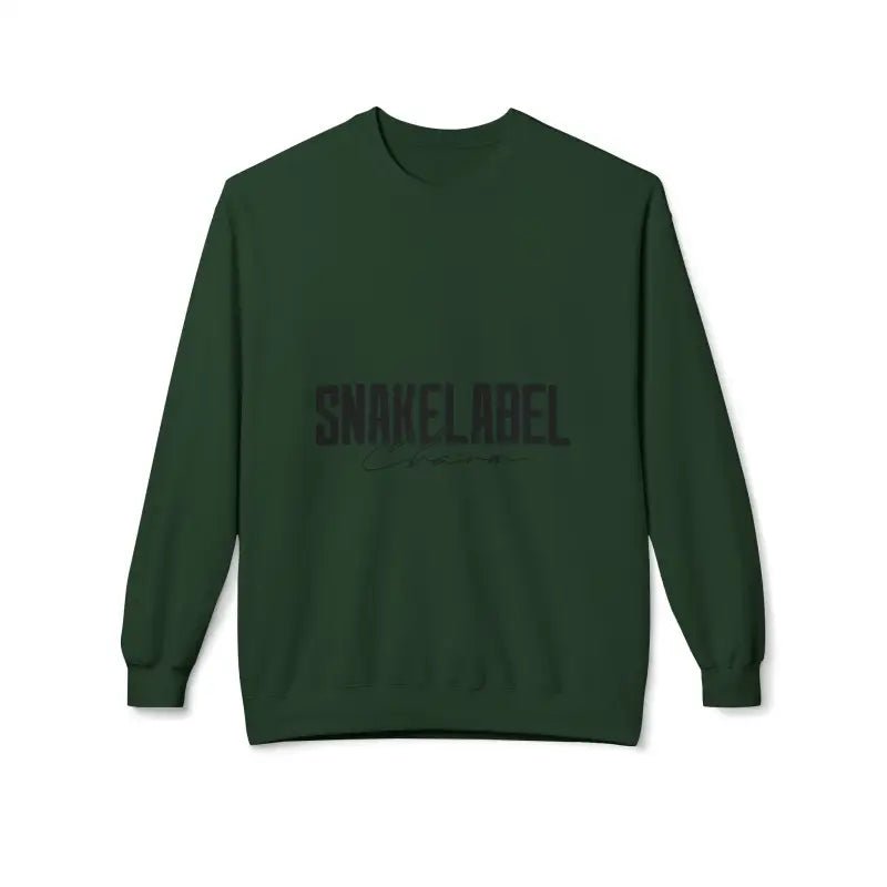 Unisex Midweight Softstyle Fleece snake Crewneck Sweatshirt with Brushed Interior & Eco - Conscious Design snake - label
