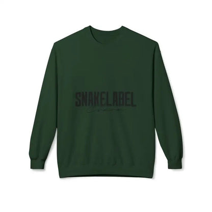 Unisex Midweight Softstyle Fleece snake Crewneck Sweatshirt with Brushed Interior & Eco - Conscious Design snake - label