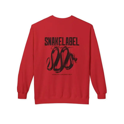 Unisex Midweight Softstyle Fleece snake Crewneck Sweatshirt with Brushed Interior & Eco - Conscious Design snake - label