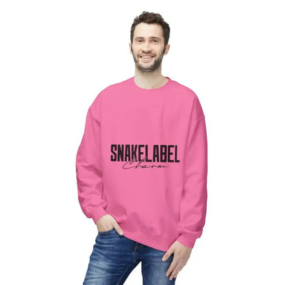 Unisex Midweight Softstyle Fleece snake Crewneck Sweatshirt with Brushed Interior & Eco - Conscious Design snake - label
