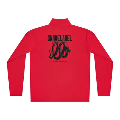 Unisex Quarter - Zip Pullover: PosiCharge® Lightweight Moisture - Wicking Pullover snake - label